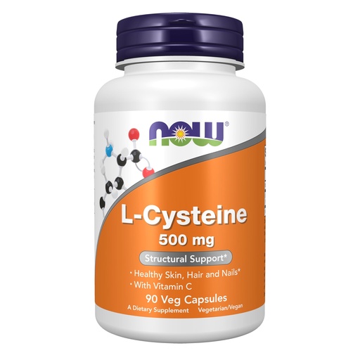[BRSREY3QO56RUDQY] Now Supplements L-Cysteine 500 mg, 90 Veg Capsules - Healthy Skin, Hair, and Nails* with Vitamin C