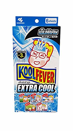 [BRSWGEITDJ5RSA3F] Pack of 2 Kool Fever Extra Cool, Cooling Fever Patch, Super-Strong Cooling Effect Suitable When Feeling Hot. (Size : 50 Mm X 130 Mm/Sheet.), (6 Sheets/Box)