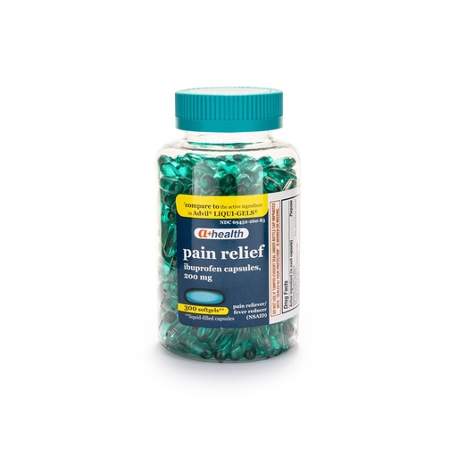 [BRSWGA35OIPA23TL] A+Health Ibuprofen 200 Mg Softgels, Pain Reliever/Fever Reducer (NSAID), 300 Count