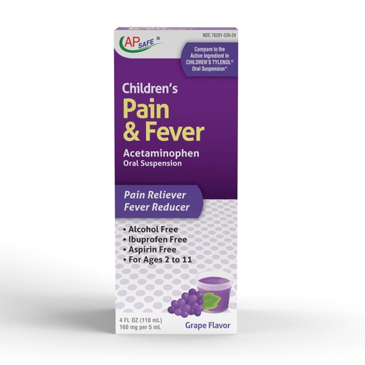 [BRSRAZL4A56WEETZ] Children's Pain&Fever Relief Acetaminophen Oral Suspension Grape Flavor 4oz