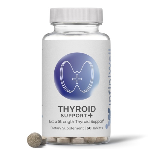 [BRSRAYL7AV5WAFA7] InfiniWell Thyroid Support+ - Targeted Thyroid Support Complex - Promote Hormone Signaling, Metabolic Health & Mitochondrial Energy Production - with Guggulsterone E-Z (60 Tablets)