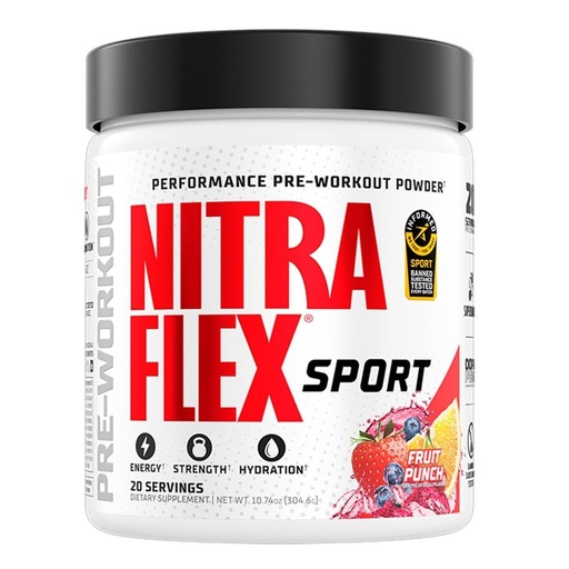 [BRSRAHT7A54BGADZ] Nitraflex Sport Fruit Punch Pre-Workout Powder, Banned Substance Tested, Informed Choice Certified, 20 Servings (Fruit Punch)