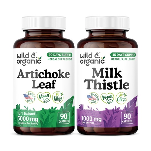 [BRSRGH3RBMPAOALX] Wild & Organic Artichoke Leaf 90 Capsules & Milk Thistle 90 Capsules