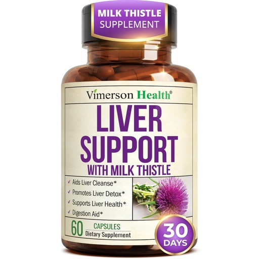 [BRSWKHYYOEGQM3LM] Vimerson Health Liver Cleanse Detox & Repair - Milk Thistle Supplement with Dandelion Root, Artichoke & Zinc for Liver Support, Healthy Digestion, Energy with Milk Thistle Extract, 60 Capsules