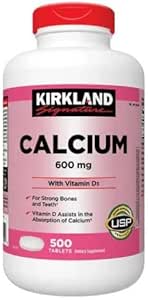 [BRSROZL2CIDRMHT3] ikj Calcium 600 mg with Vitamin D3 Dietary Supplement 500 Tablets