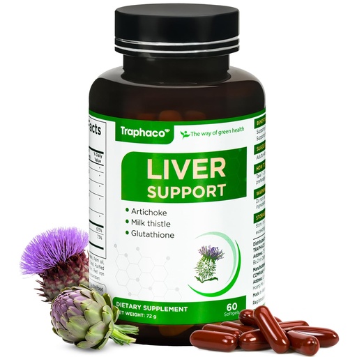 [BRSRAZD7AAPG2ETO] Liver Support Supplement, 60 Softgels, Support Cleanse & Repair, Herbal Formula with Artichoke Extract & Milk Thistle.