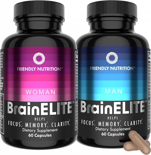 [BRSRO2YTDEFGOAIU] Nootropic Brain Supplements for Memory, Focus & Clarity - Advanced Brain Booster Capsules for Men & Women with Choline, DMAE, Phosphatidylserine and Bacopa (60Ct 2pack)