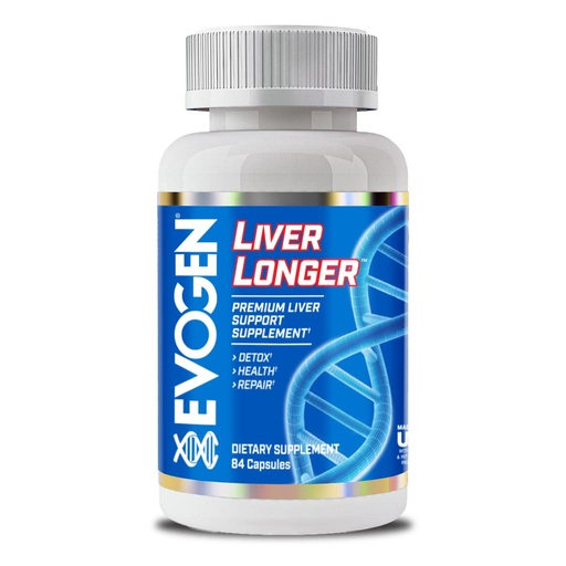 [BRSRMAI7BUORAALL] Evogen Liver Longer - Premium Liver Support Supplement | Detox, Health, & Repair | N-Acetyl L-Cysteine, Milk Thistle, TUDCA | 84 Capsules