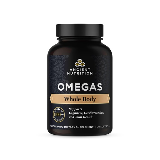 [BRSWGGTRBAIA4ALV] Ancient Nutrition Ancient Omegas Whole Body - ALA, DHA, EPA, from Wild Caught Fish - 90 Capsules