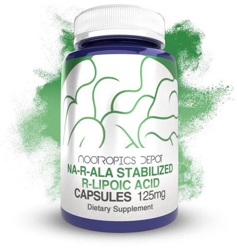 [BRSWKHDQBEDAE3I3] Nootropics Depot NA-R-ALA Stabilized R-Lipoic Acid 125mg Capsules (60 Count) | Supports Mitochondrial Activity | Promotes a Healthy Metabolism