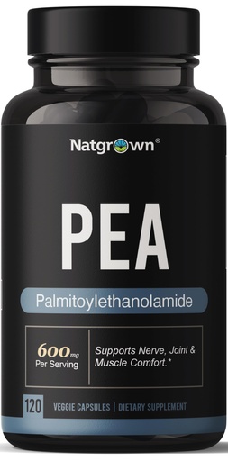 [BRSRMCQLPN5WKYL4] Natgrown Palmitoylethanolamide Pea Supplement 600 mg - 120 Capsules