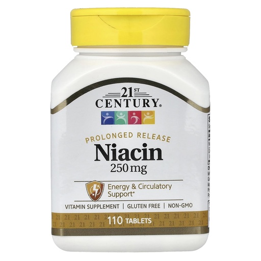 [BRSWIZQ3AAJQIGTY] 21st Century Niacin, Prolonged Release, 110 Tablets