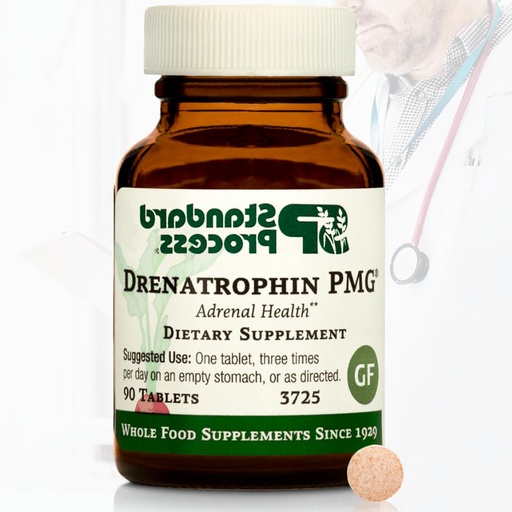[BRSRAYYCDJ7BMHLO] Drenatrophin PMG 90 Tablets - for Adrenal Gland Health - Original Unopened, White