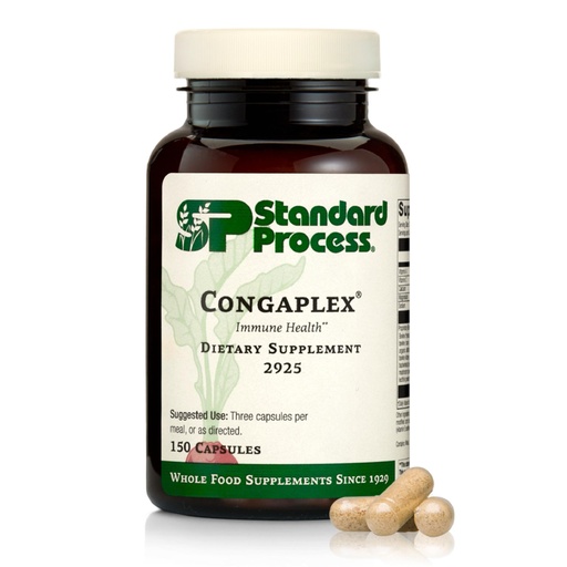 [BRSWIYYIBEGWY2Y7] Standard Process Inc. Congaplex - Thymus Gland Support Supplement - Immune Health with Calcium Lactate, Magnesium, Vitamin C & Vitamin A - Immune System Aid with Mushroom Powder - 150 Capsules