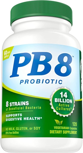 [BRSWIYAFBYCRA2DG] Nutrition Now PB8 Pro-Biotic Vegetarian Acidophilus - Pack of 3-120 Capsules Each