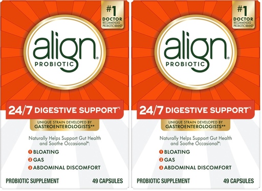 [BRSRAYYOAQGQY3Q7] Align Probiotic Supplement Capsule 49 Count (Packaging May Vary) (Pack of 2)