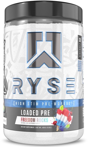[BRSW2FL2CMARM3I2] Ryse Loaded Pre Workout Powder - Freedom Rocks - Daily Pre-Workout for Men & Women with 325mg Caffeine, Beta Alanine, and Citrulline for Pump, Focus, and Energy - 30 Servings
