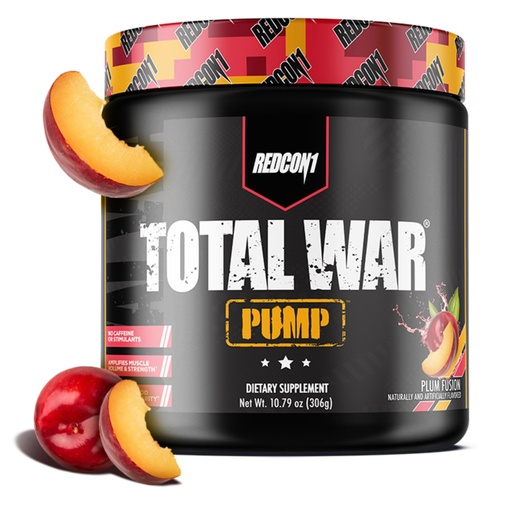 [BRSRAFT7AQPWECLV] REDCON1 Non Stim & Caffeine Free Pre Workout Powder for Women & Men - Total War Pump - with L-Citrulline, Beta Alanine & More - Workout at Any Time of Day - Plum Fusion (10.79 oz)