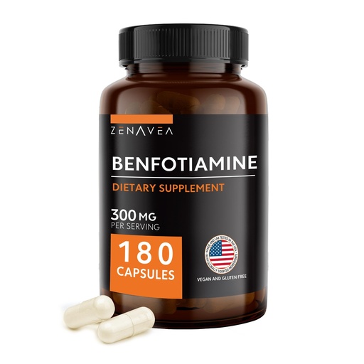 [BRSW2HYCOUGWE3A7] Benfotiamine 300mg - Benfotiamine b1-180 Capsules (3 Months Supply) - Vegan, Non-GMO, Gluten-Free