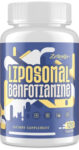 [BRSREEIRCQCAMHL2] Zaigon Benfotiamine Thiamine Vitamin B1 Supplement, 600mg Liposomal Fat Soluble VIT B1 with Alpha-Lipoic Acid for Men & Women, Energy Boost, Glucose Metabolism & Nerve Support (120 Vegan Capsules)