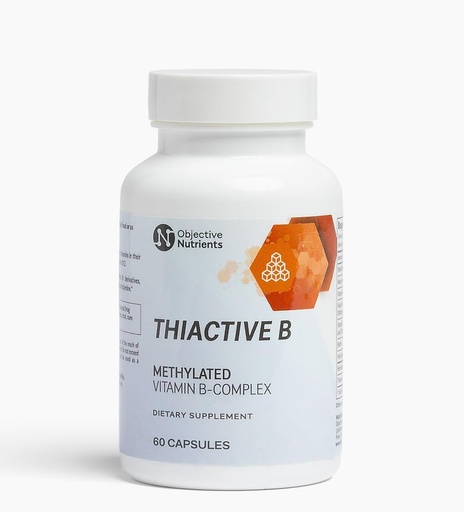 [BRSRMCYBDN6GYAYZ] Objective Nutrients Thiactive B Complex, Uniquely Formulated, Contains TTFD & Benfotiamine, No Toxic Fillers, Supports Energy Metabolism, Third Party Tested, Made in USA, 60 capsules