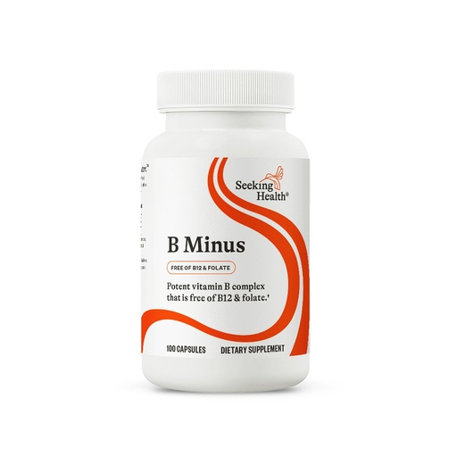 [BRSWIGQTCYDQKYDG] Seeking Health B-Minus - Complex Vitamin Supplement with Biotin & Riboflavin - Vitamin B Blend Supports Brain Health & Energy - 100 Capsules