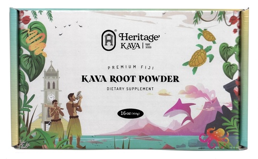 [BRSRMBQ6AECAOFLH] Premium Fiji Noble Kava Root Powder 16 Oz/1LB