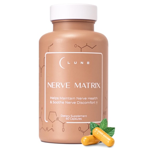 [BRSRECQBCUIBAFYZ] Lune Nerve Matrix™ Nerve Support Supplement – Daily Formula for Tingling, Burning & Numbness in Feet & Hands – with R-ALA, Curcumin, B Complex, Benfotiamine & Citicoline – 60 Capsules