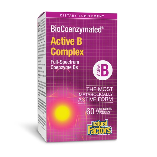 [BRSWGY37BEIWKELL] Natural Factors, BioCoenzymated Active B Complex, 60 Capsules (60 Servings)