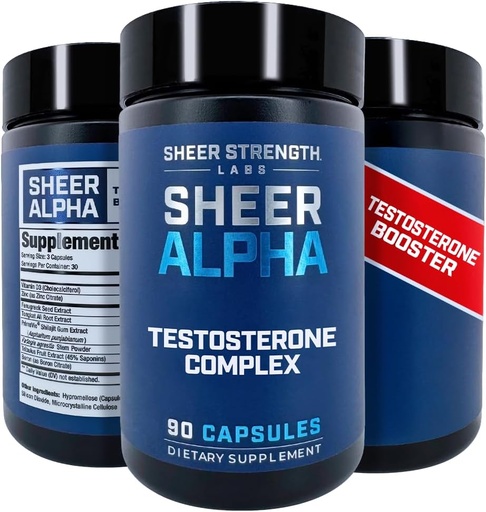 [BRSROGI6BF7Q4CDA] Sheer Strength Labs testosterona Booster T-Booster para homes - Dose clínicamente apoiado, Fórmula máis forte - Made in USA - Blend Premium de Fadogia Agrestis Tongkat Ali e Shilajit. 30 servizos