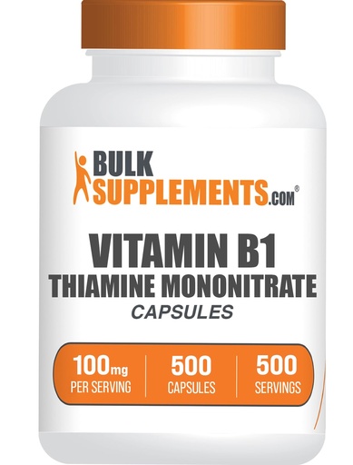[BRSREEIZOFYG2ELG] BulkSupplements.com Thiamine Mononitrate (Vitamin B1) Capsules - 500 Count (Pack of 1)