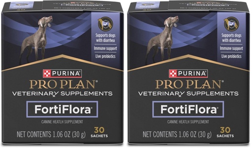 [BRSRGGQNOF4GGD3Z] Purina Pro Plan Veterinary Supplements FortiFlora Daily Probiotics for Dogs,Helps Digestive Gut Health and Diarrhea - 30 ct. Box,(Pack of 2)