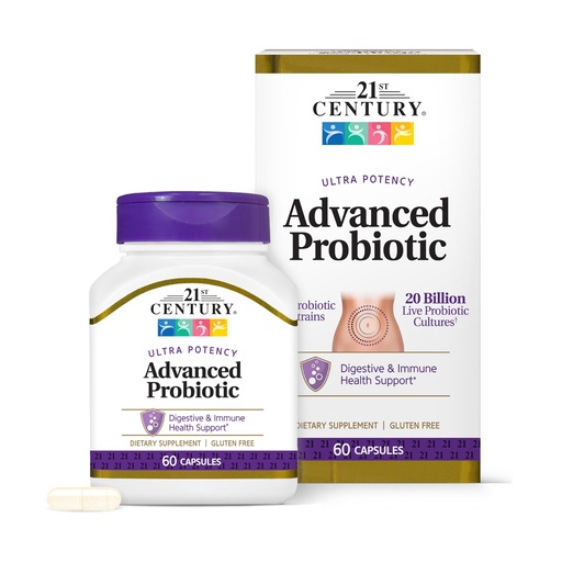 [BRSWIFIGDNYWMFT6] 21st Century Advanced Probiotic Capsules, 60 Count (27505)