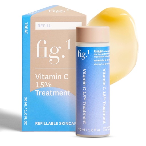 [BRSRAC3QPIDRYHLK] Fig.1 Vitamin C 15% Face Serum Refill for Women – Hydrating, Antioxidant Serum for Face – Moisturizing Facial Skin Care Treatment for Dry, Oily, Normal Skin – 1.0 oz