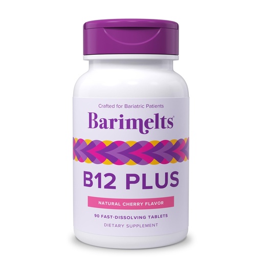 [BRSWIHICBQIWCHTE] BariMelts Vitamin B12 Plus, 90 Fast-Dissolving Tablets (3-Month Supply), Sugar-Free Bariatric Vitamins for Women, Includes B12, B6, Folate and Biotin, Natural Cherry Flavor​