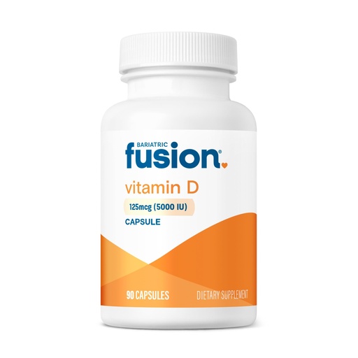[BRSRO2T3C54GAA3G] Bariatric Fusion Vitamin D3 5000 IU | Easy to Swallow Bariatric Vitamin D Capsule| One Per Day | Support Bone Strength and Calcium Absorption* | Post Bariatric Surgery | 90 Capsules