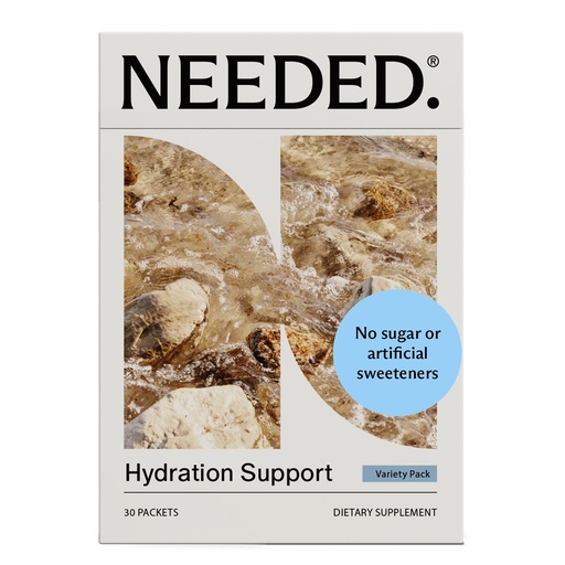 [BRSRMGQPOYBW2GTJ] Needed. Hydration Support with Electrolytes & Trace Minerals – Electrolytes for Pregnancy & During Lactation - 30 Hydration Packets Lightly Sweetened with Real Fruit, Variety