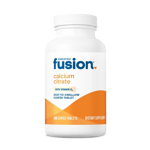 [BRSRAGL3OUORQDL7] Bariatric Fusion Non Chewable Calcium Citrate with Vitamin D3 Tablet | Easy to Swallow 600 mg Calcium Supplement with Vitamin D to Increase Absorption* | 180 Tablets