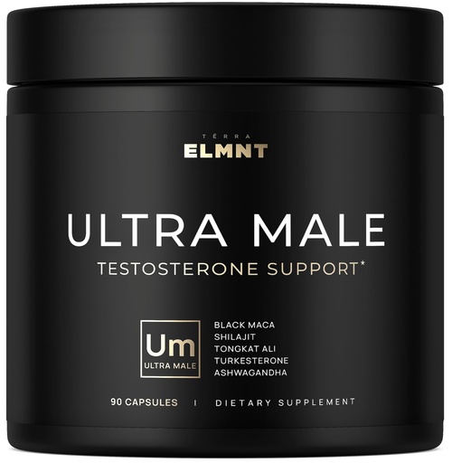 [BRSRGZT4OV6RUCQY] ULTRA MALE® Premium Testosterone Booster for Men w. 100:1 Shilajit, 40:1 Black Maca, Ashwagandha 25%, Tongkat Ali 10% - Clinical Strength Male Enhancing Testosterone Supplement for Men Health Libido+