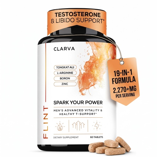 [BRSRG2Q2O4FWCA3A] Mens Testosterone Booster & Libido Support for Men - Drive, Strength & Peak Performance w. Tongkat Ali, Maca, Zinc & Boron - Male Enhancing Supplement & Mens Libido Boost – 3rd Party Tested, 60 Tabs