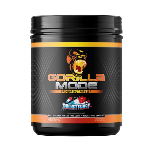 [BRSW2ZTRAV5GC23L] Gorilla Mode Pre Workout - Massive Pumps · Laser Focus · Energy · Power - L-Citrulline, Creatine, L-Tyrosine, Betaine, Hydroprime®, Alpha-GPC, 400mg Caffeine, Huperzine A - 792g (Rocket Frost)