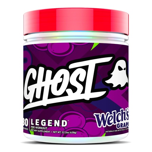 [BRSROAL6BAIAOADX] GHOST Legend Pre-Workout Powder, Welch's Grape - 30 Servings – Pre-Workout for Men & Women with Choline, L-Citrulline, & Beta Alanine for Energy & Focus