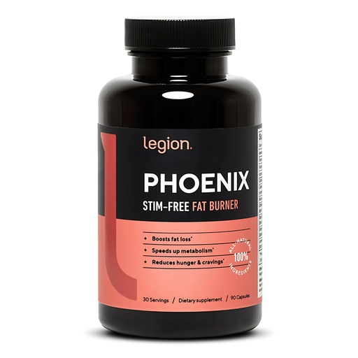 [BRSWIHQ7OACRC2TO] LEGION Phoenix Thermogenic Fat Burners & Weight Loss Pills - 30 Servings, 90 Capsules (Caffeine Free)