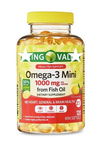 [BRSREGD7BYOQM2TG] Omega-3 Mini from Fish Oil 1000 mg, 120 Count, Dietary Supplement, Omega 3 Mini Softgels Pack-1