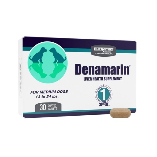 [BRSWIY3YDMDAYHQ7] Nutramax Denamarin for Medium Dogs, Liver Health Supplement with S-adenosylmethionine (SAMe) plus Silybin, Liver Support for Dogs, Coated Tablets, 30 Count