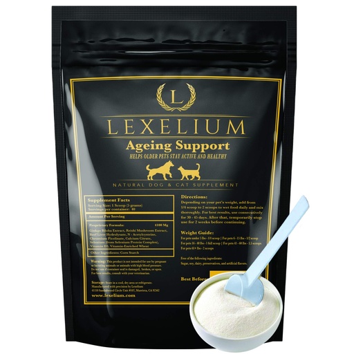 [BRSWGZLYOIDRM3YV] Antioxidant for Senior Dogs and Cats - Provides Comprehensive Liver, Bone, Brain and Immunity Support – Reduces Free Radicals – Organic Energy Booster for Older Dogs and Cats - 200G