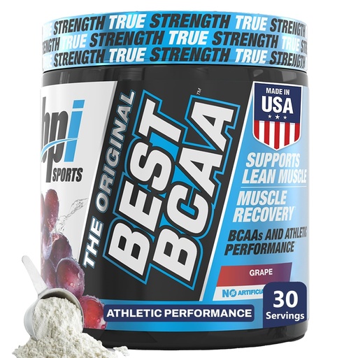 [BRSWIBQKBAOBE3TA] BPI Sports Best BCAA Powder - Muscle Recovery Support - Branched Chain Amino Acids | Building Blocks of Protein and Muscle - Post Workout Recovery - Hydration - Grape