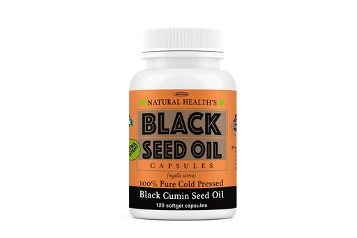 [BRSWGZ33AF7Q22YU] Pure Black Seed Oil Capsules 1000mg per serving - 120 Capsules - Cold Pressed and Non GMO