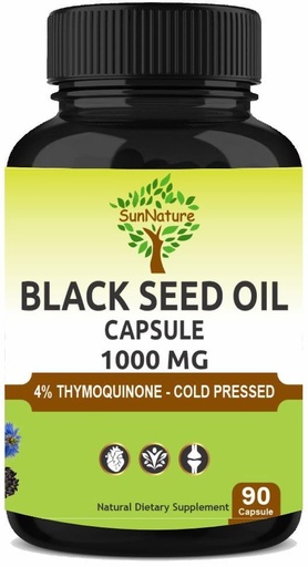 [BRSROYL5B56RGCLO] Black Seed Oil Capsules 1000 mg Softgel | 90 Capsules for Men & Women
