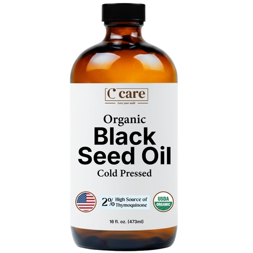 [BRSRAAT2BN7RAC3H] Black Seed Oil Organic Cold Pressed Unrefined Glass Bottle | USDA Certified Organic Black Cumin Seed Oil | High Thymoquinone Omega 3 6 9 | For Immune Support, Joints, Digestion, Hair & Skin | 16 Fl oz